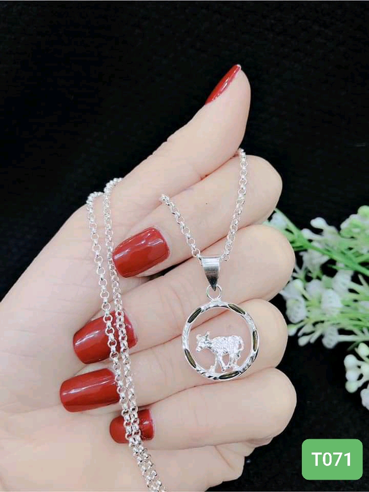 Dây chuyền bạc 12 con giáp - tuổi sửu